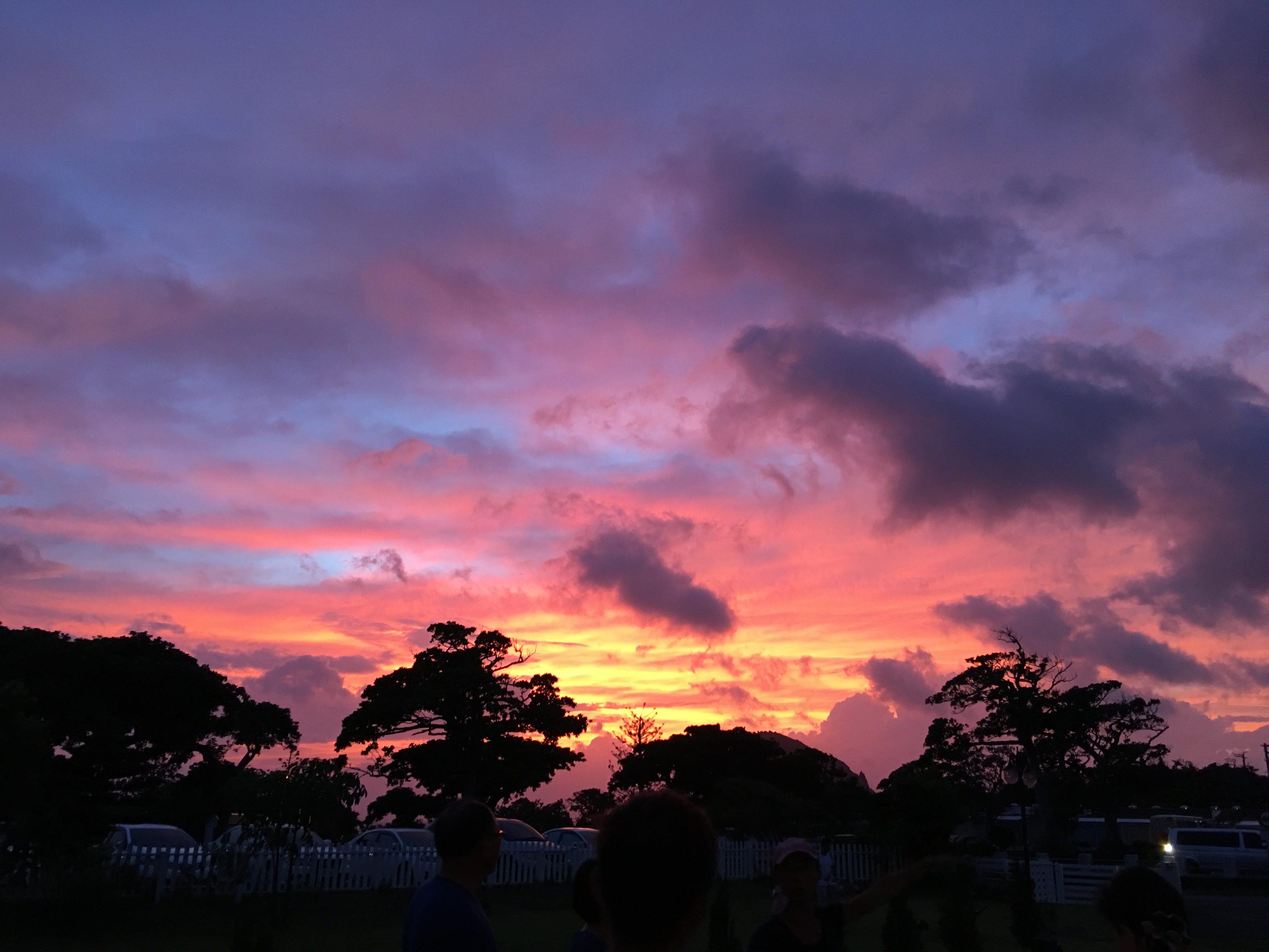 夕陽美景與大尖山相伴
